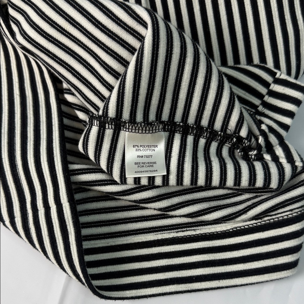 Elle Black and White Striped Blouse - Picture 3 of 3